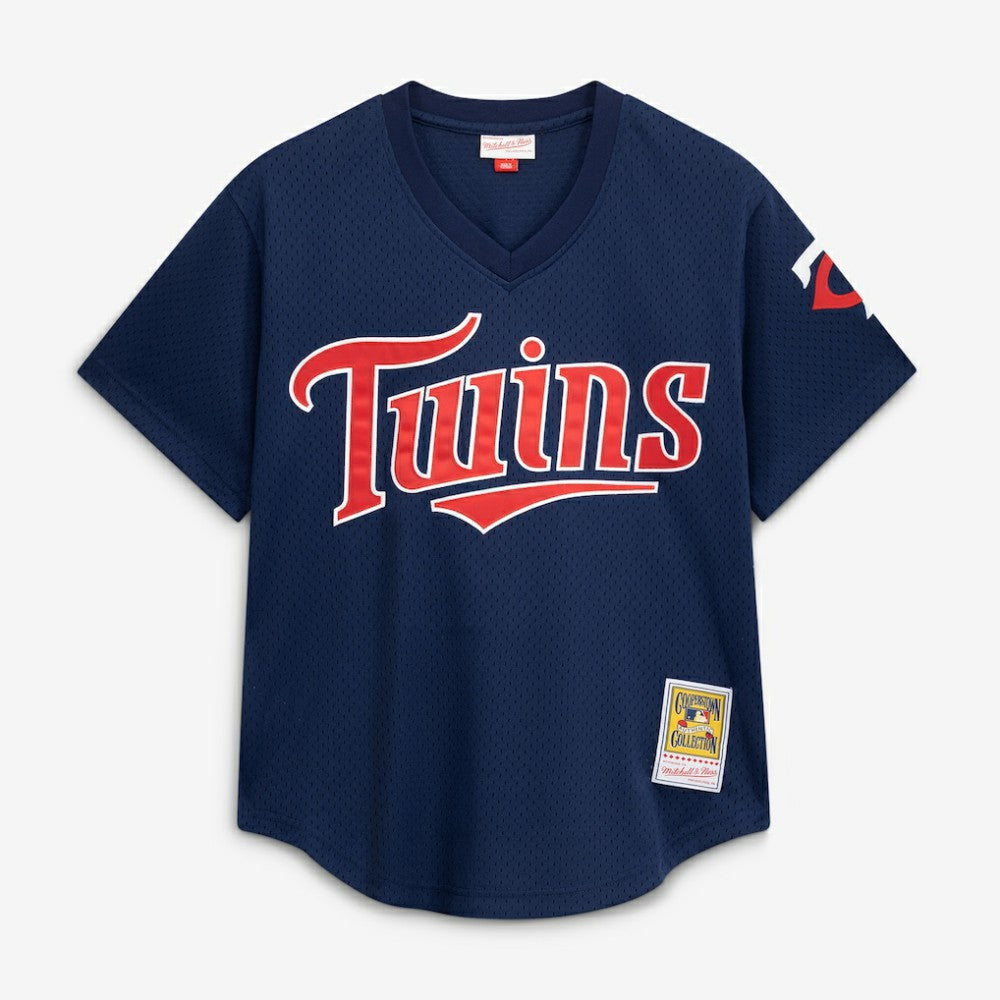 David Ortiz Minnesota Twins 2002 Cooperstown Collection Mesh Batting Practice Jersey Navy | Mitchell & Ness