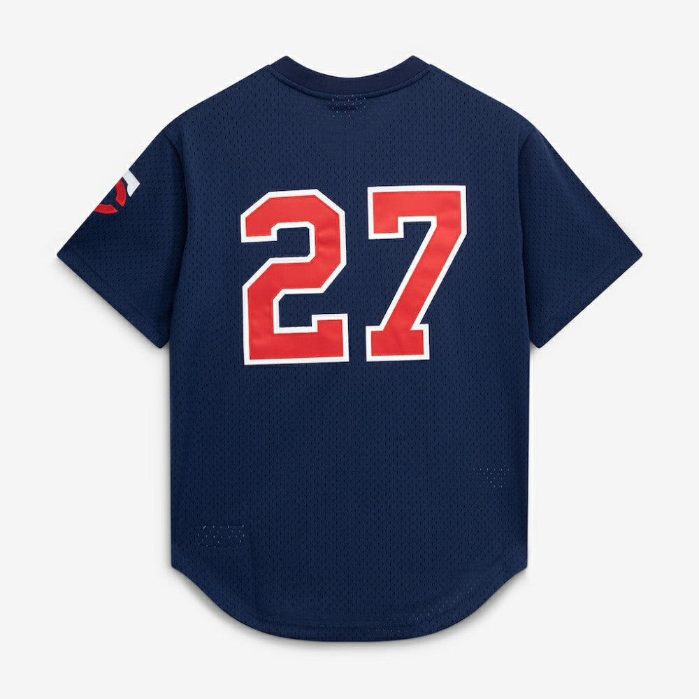 David Ortiz Minnesota Twins 2002 Cooperstown Collection Mesh Batting Practice Jersey Navy | Mitchell & Ness