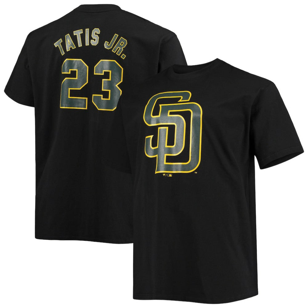 Fernando Tatis Jr. San Diego Padres Big & Tall Wordmark Name & Number T-Shirt Black