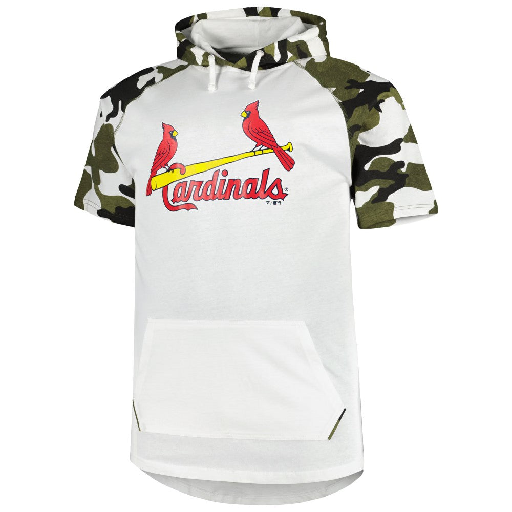 Yadier Molina St. Louis Cardinals Player Big & Tall Raglan Hoodie T-Shirt White/Camo