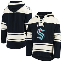 Seattle Kraken '47 Superior Lacer Hoodie Navy