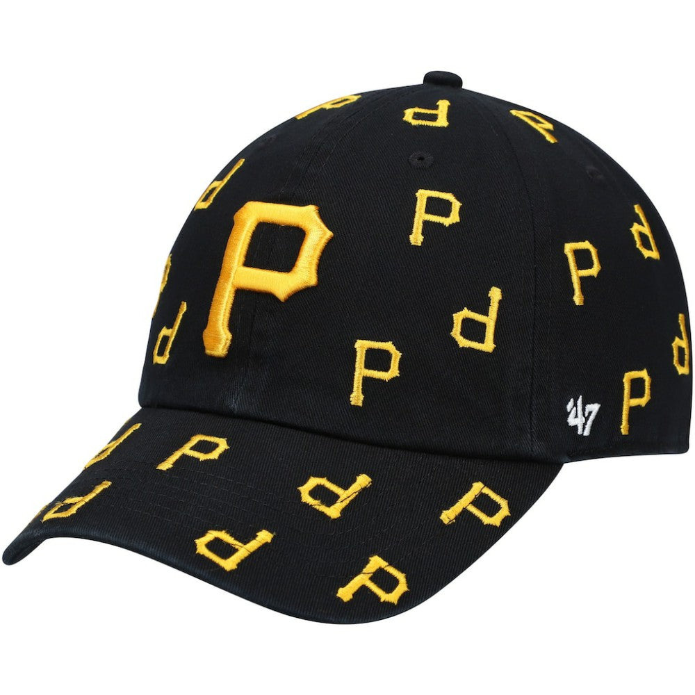 Pittsburgh Pirates Women's Confetti Clean Up Adjustable Hat Black | 47 brand