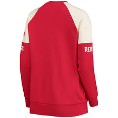 Boston Red Sox Starter Women's Baseline Raglan Pullover Sweatshirt Red/Navy