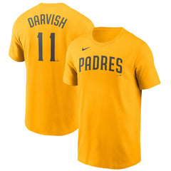 Yu Darvish San Diego Padres Name & Number T-Shirt Gold | Nike
