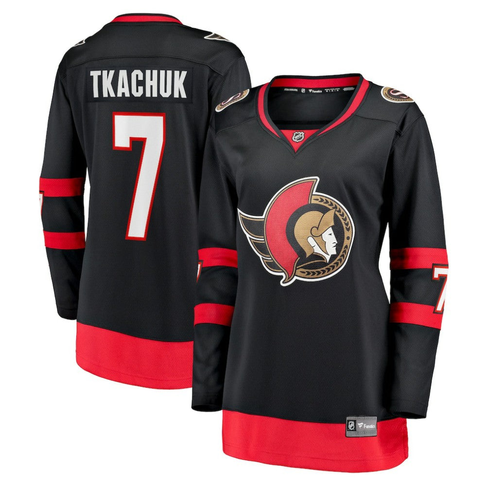 Brady Tkachuk Ottawa Senators Fanatics Women's Home Breakaway Jersey Black