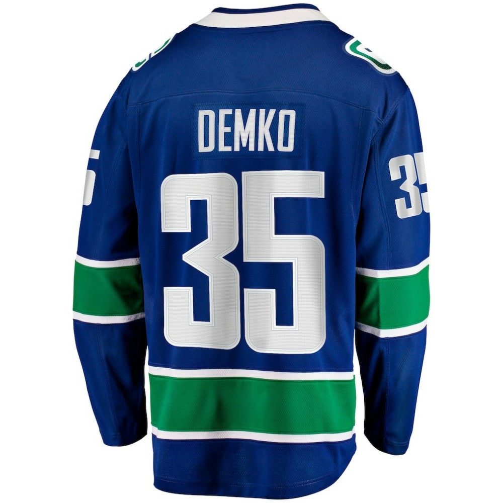 Thatcher Demko Vancouver Canucks Fanatics Home Breakaway Jersey Blue
