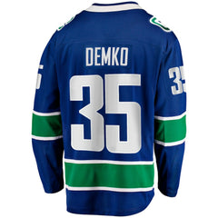 Thatcher Demko Vancouver Canucks Fanatics Home Breakaway Jersey Blue