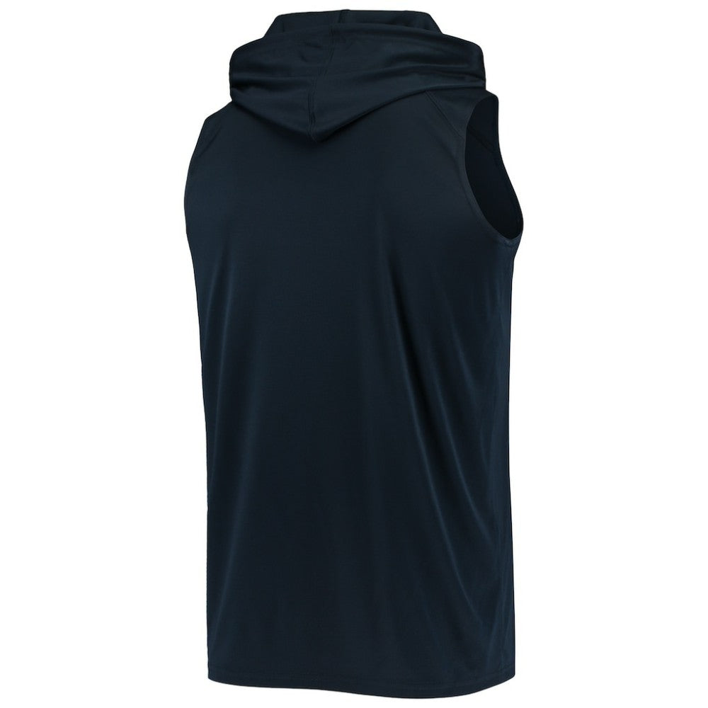 Milwaukee Brewers Stitches Sleeveless Pullover Hoodie Navy