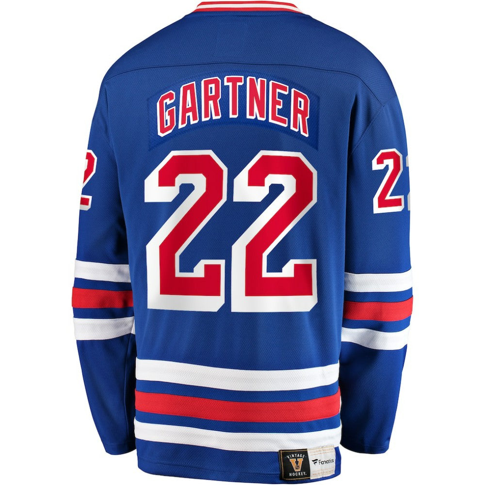 Mike Gartner New York Rangers Fanatics Premier Breakaway Retired Player Jersey Blue