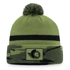 Ottawa Senators Fanatics Military Appreciation Cuffed Knit Hat with Pom Camo