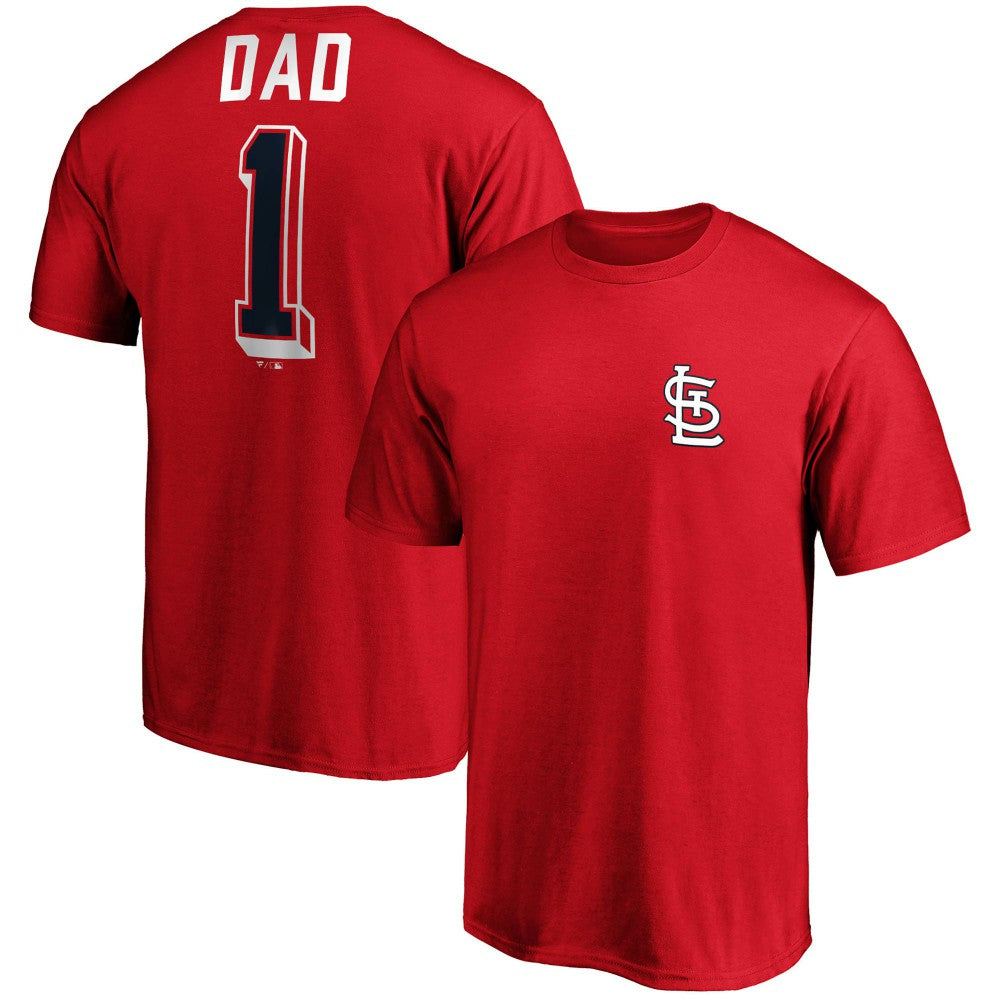 St. Louis Cardinals Number One Dad Team T-Shirt Red