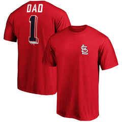 St. Louis Cardinals Number One Dad Team T-Shirt Red
