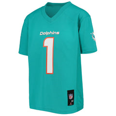Tua Tagovailoa Miami Dolphins Youth Replica Player Jersey - Aqua for sale