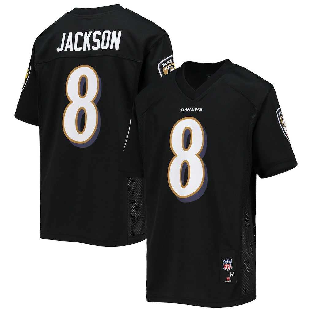Lamar Jackson Baltimore Ravens Youth Replica Player Jersey - Black for sale