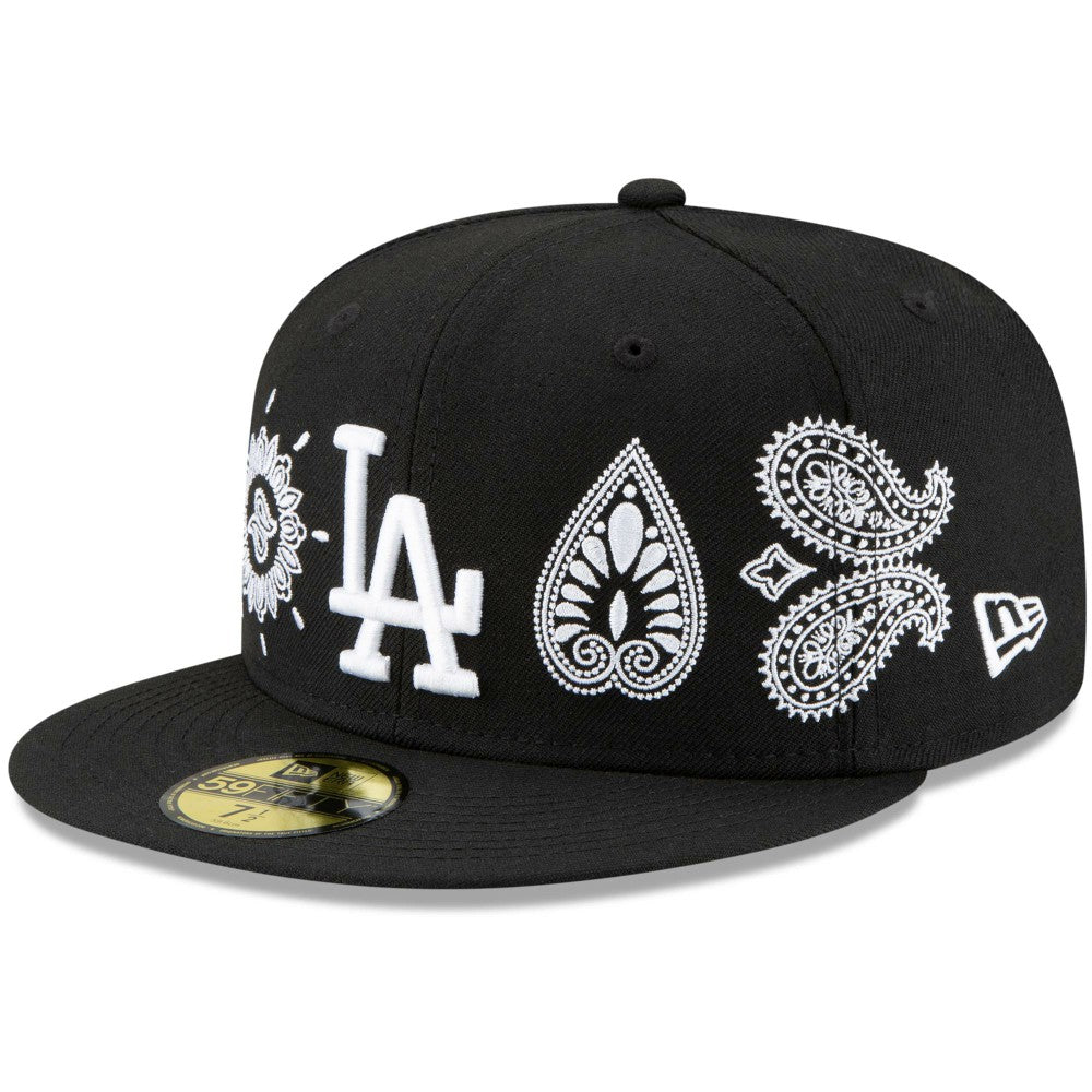 Los Angeles Dodgers Paisley Elements 59FIFTY Fitted Hat Black | New Era