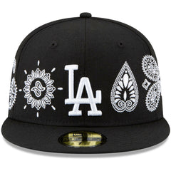 Los Angeles Dodgers Paisley Elements 59FIFTY Fitted Hat Black | New Era
