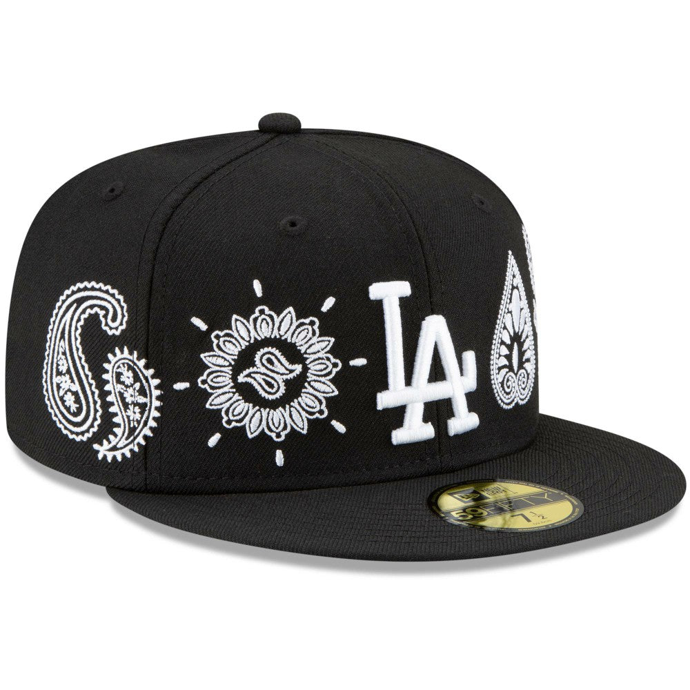 Los Angeles Dodgers Paisley Elements 59FIFTY Fitted Hat Black | New Era