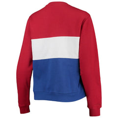 Chicago Cubs Women's Color Block 2.0 Pullover Sweatshirt Royal | Mitchell & Ness