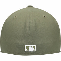 New York Yankees White Logo 59FIFTY Fitted Hat Olive | New Era