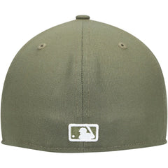 Boston Red Sox White Logo 59FIFTY Fitted Hat Olive | New Era