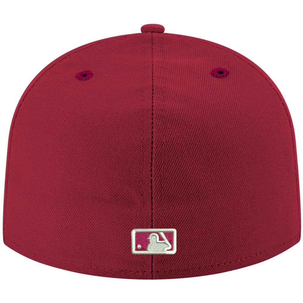Miami Marlins White Logo 59FIFTY Fitted Hat Cardinal | New Era