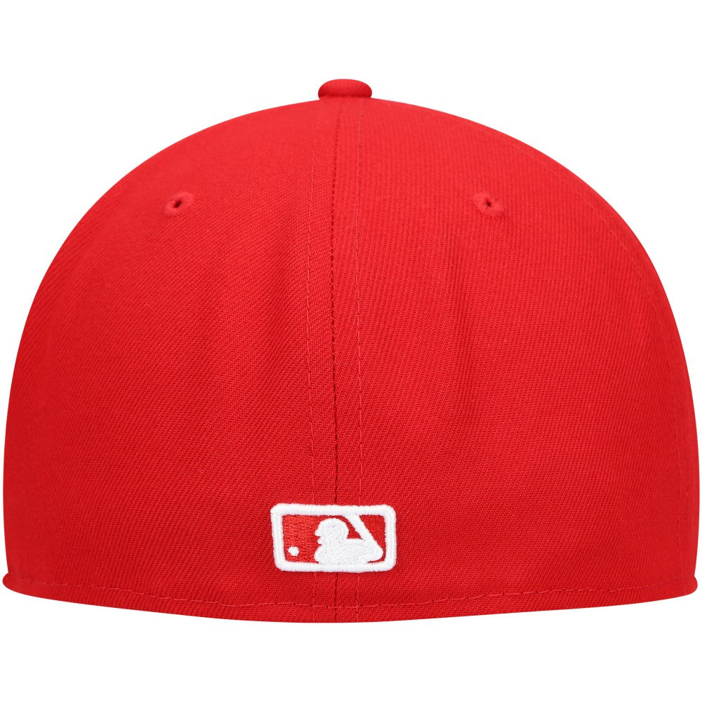 Milwaukee Brewers White Logo 59FIFTY Fitted Hat Red | New Era