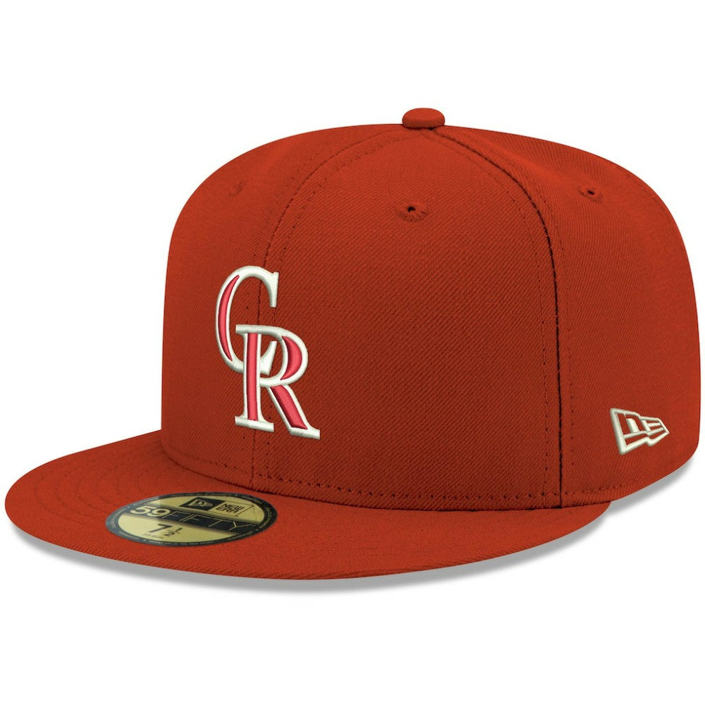 Colorado Rockies White Logo 59FIFTY Fitted Hat Red | New Era