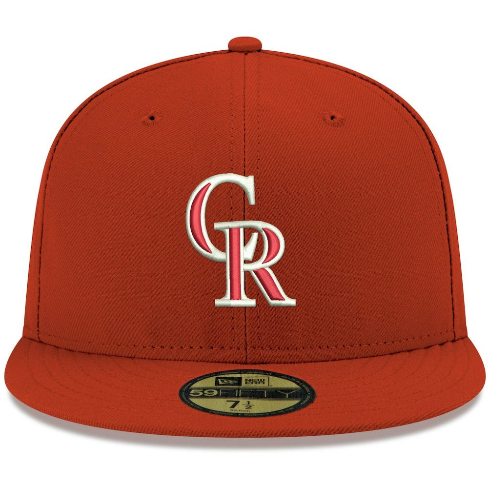 Colorado Rockies White Logo 59FIFTY Fitted Hat Red | New Era