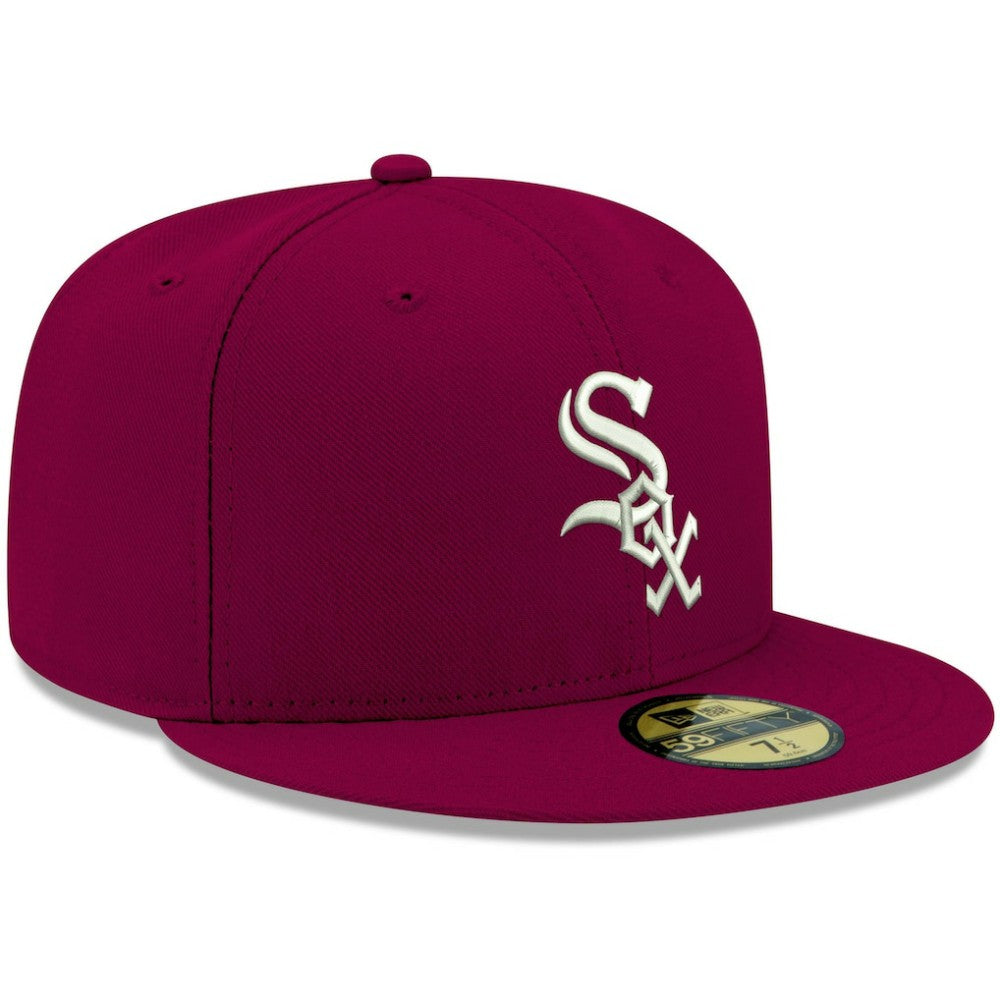 Chicago White Sox White Logo 59FIFTY Fitted Hat Cardinal | New Era