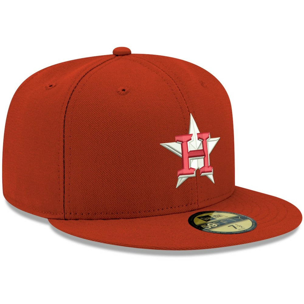 Houston Astros White Logo 59FIFTY Fitted Hat Red | New Era