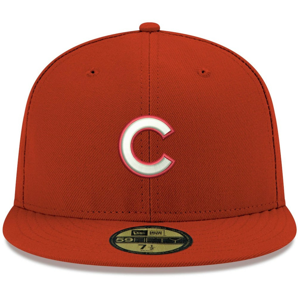 Chicago Cubs White Logo 59FIFTY Fitted Hat Red | New Era