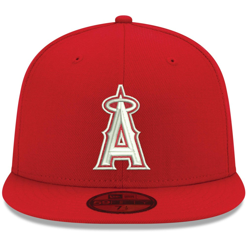 Los Angeles Angels White Logo 59FIFTY Fitted Hat Red | New Era
