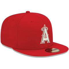 Los Angeles Angels White Logo 59FIFTY Fitted Hat Red | New Era