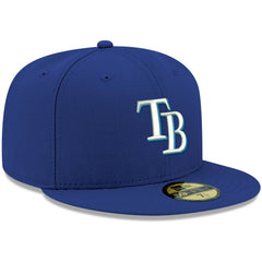 Tampa Bay Rays White Logo 59FIFTY Fitted Hat Royal | New Era