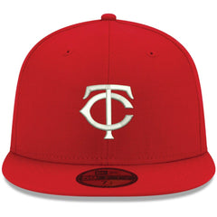 Minnesota Twins White Logo 59FIFTY Fitted Hat Red | New Era