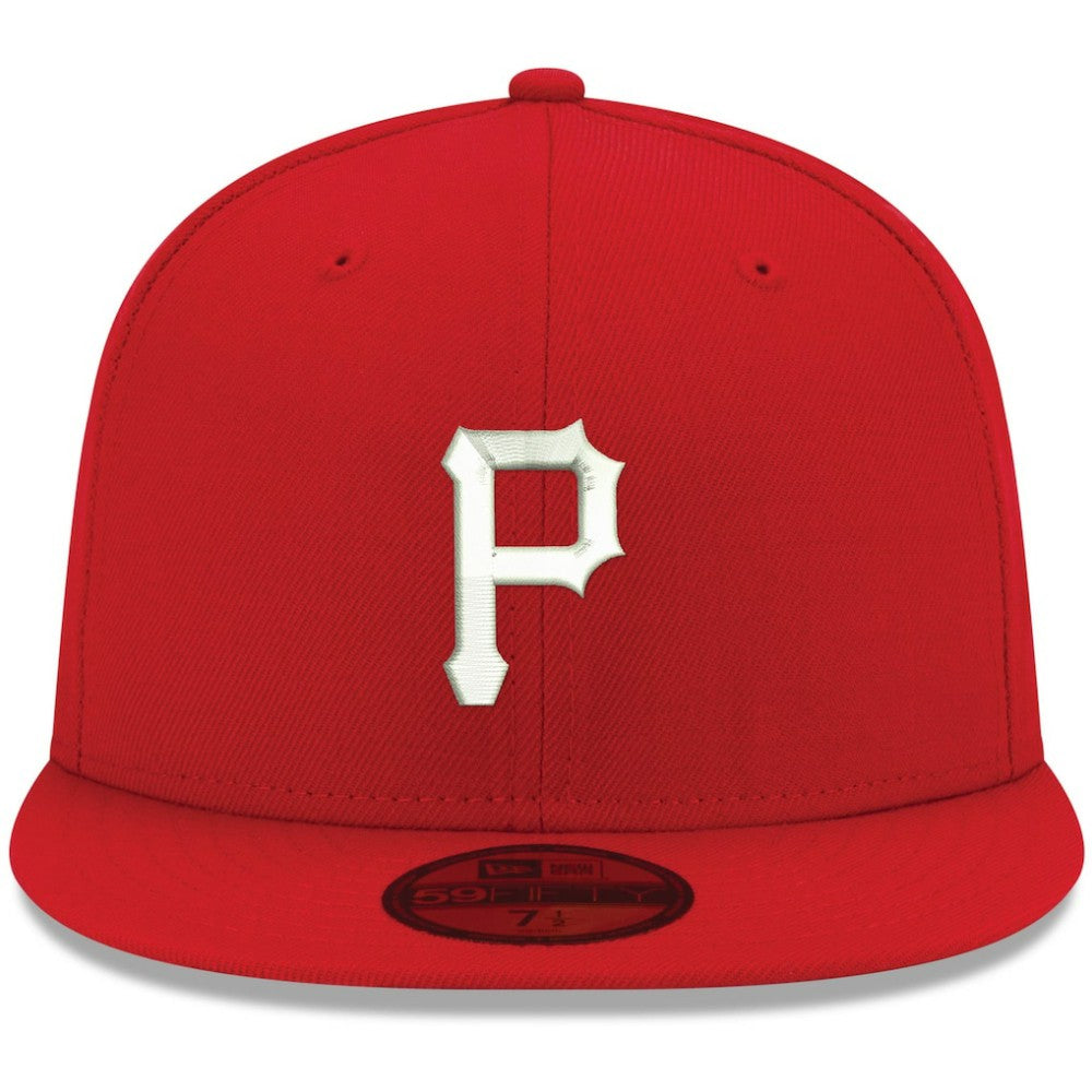 Pittsburgh Pirates White Logo 59FIFTY Fitted Hat Red | New Era