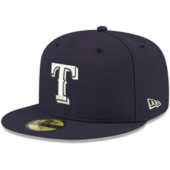 Texas Rangers White Logo 59FIFTY Fitted Hat Navy | New Era
