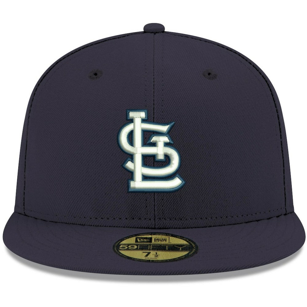 St. Louis Cardinals White Logo 59FIFTY Fitted Hat Navy | New Era