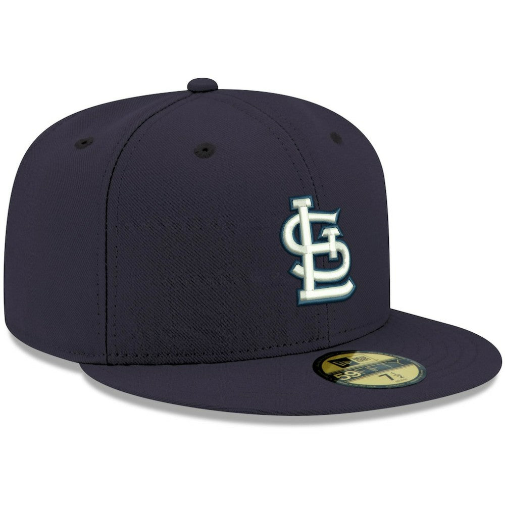 St. Louis Cardinals White Logo 59FIFTY Fitted Hat Navy | New Era
