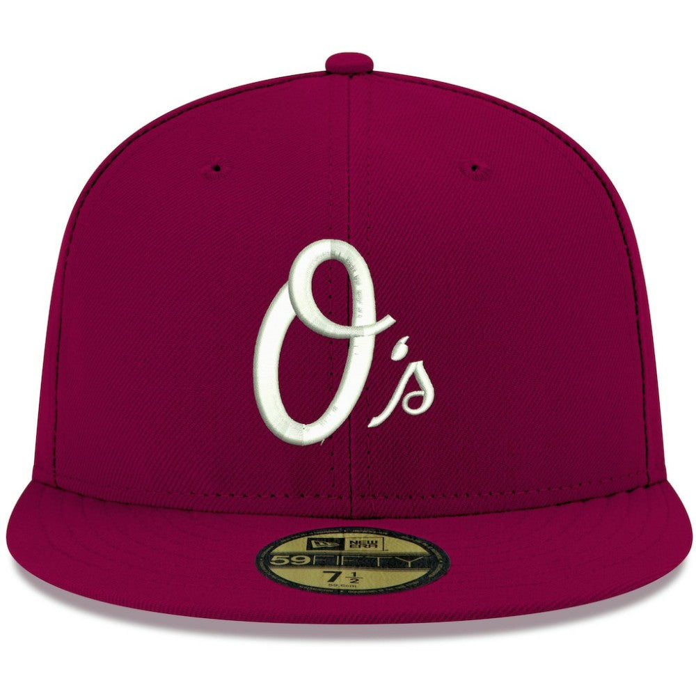 Baltimore Orioles White Logo 59FIFTY Fitted Hat Cardinal | New Era