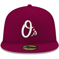 Baltimore Orioles White Logo 59FIFTY Fitted Hat Cardinal | New Era