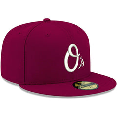Baltimore Orioles White Logo 59FIFTY Fitted Hat Cardinal | New Era