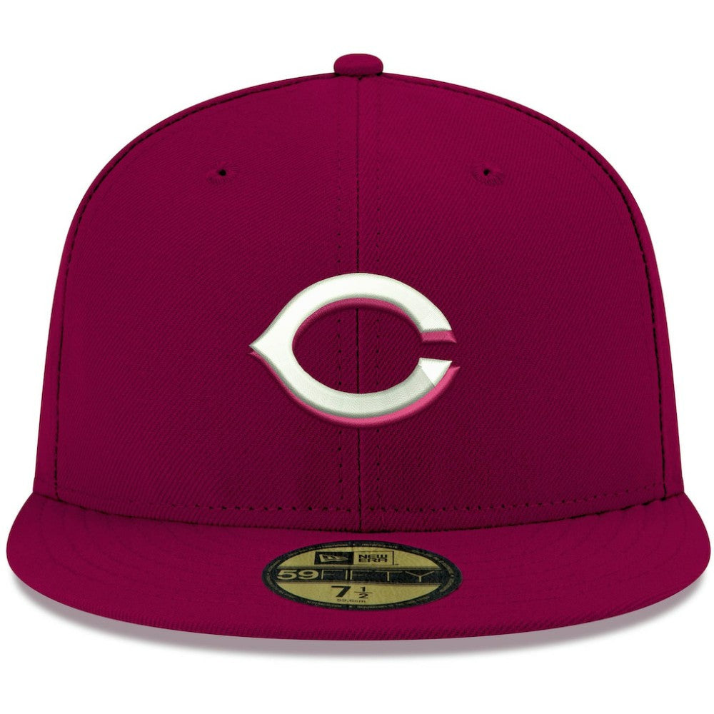 Cincinnati Reds White Logo 59FIFTY Fitted Hat Cardinal | New Era