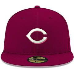 Cincinnati Reds White Logo 59FIFTY Fitted Hat Cardinal | New Era