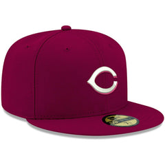 Cincinnati Reds White Logo 59FIFTY Fitted Hat Cardinal | New Era