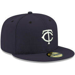 Minnesota Twins White Logo 59FIFTY Fitted Hat Navy | New Era