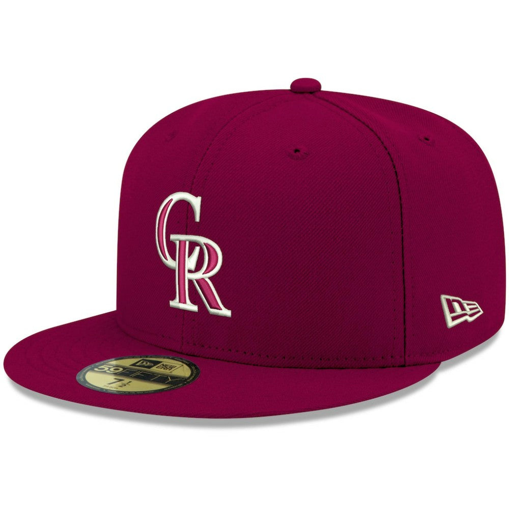 Colorado Rockies White Logo 59FIFTY Fitted Hat Cardinal | New Era