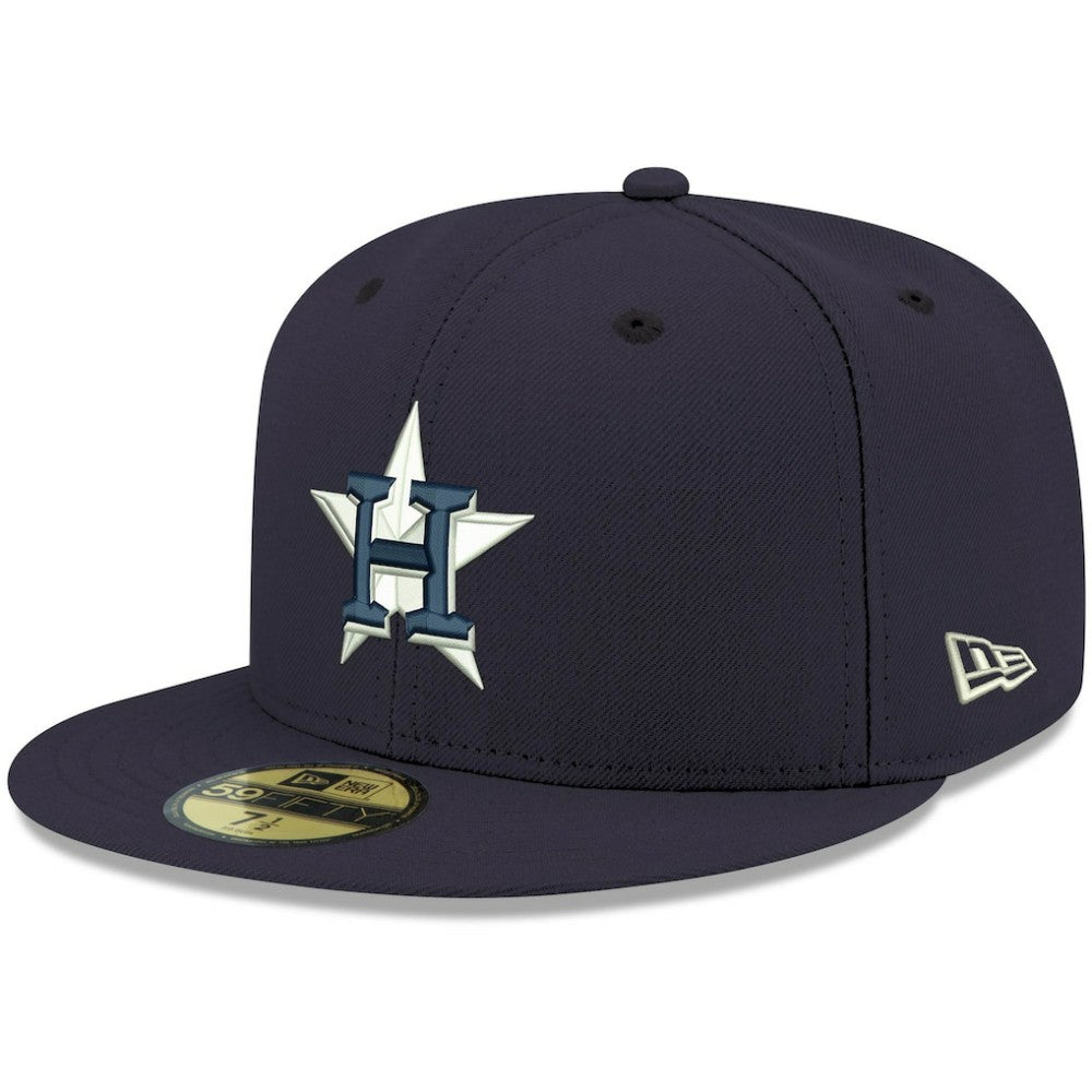 Houston Astros White Logo 59FIFTY Fitted Hat Navy | New Era