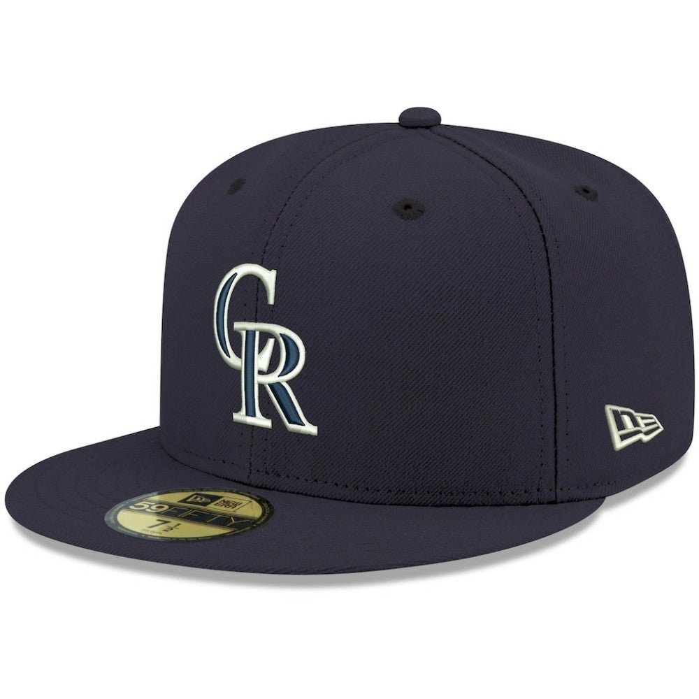 Colorado Rockies White Logo 59FIFTY Fitted Hat Navy | New Era