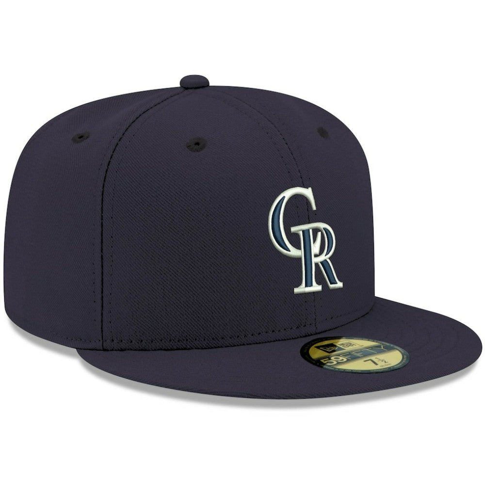 Colorado Rockies White Logo 59FIFTY Fitted Hat Navy | New Era